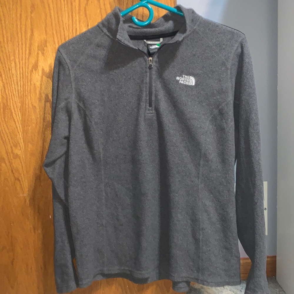 The north face gray half zip